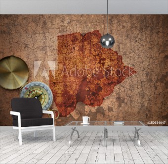 Bild på Map of botswana on a old vintage crack paper